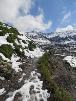 Schneeschlick beim Aufstieg zum Steinernen Meer